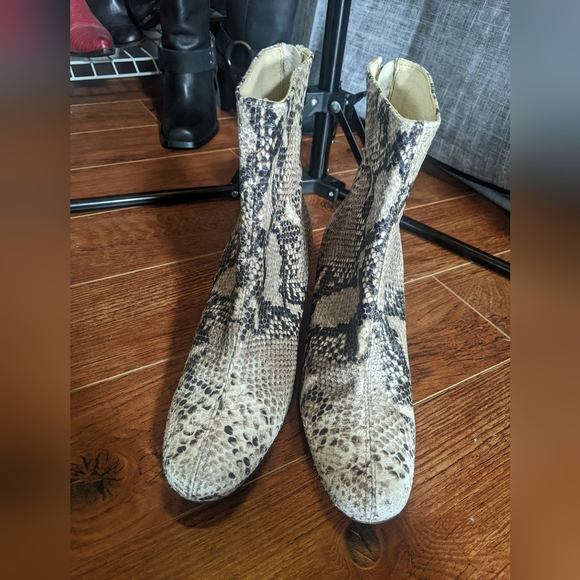 Free People snake print leather boots - Picture 5 of 15
